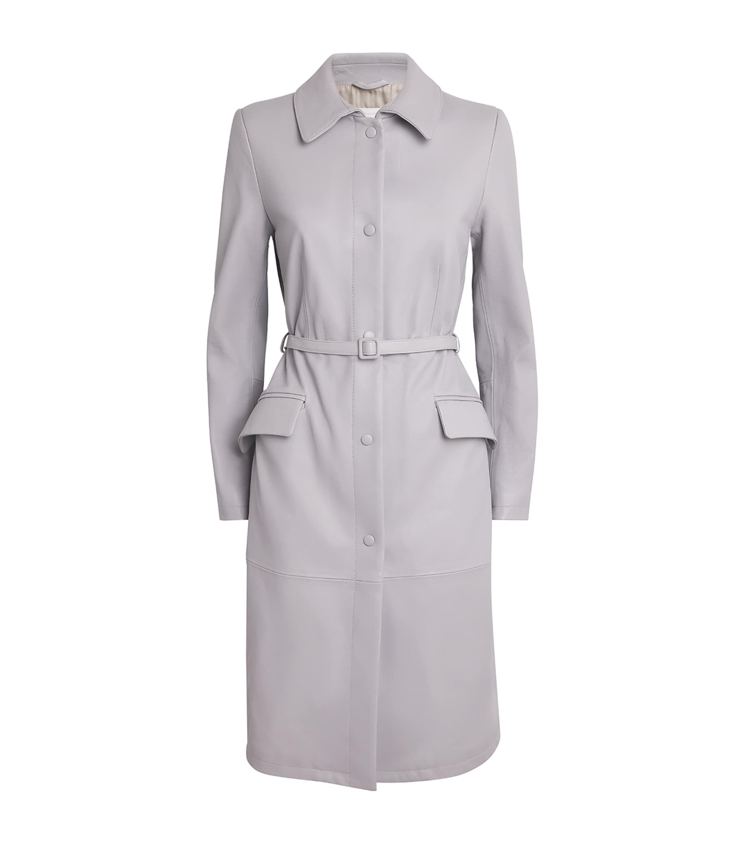 Eleventy Nappa Leather Trench Coat by ELEVENTY