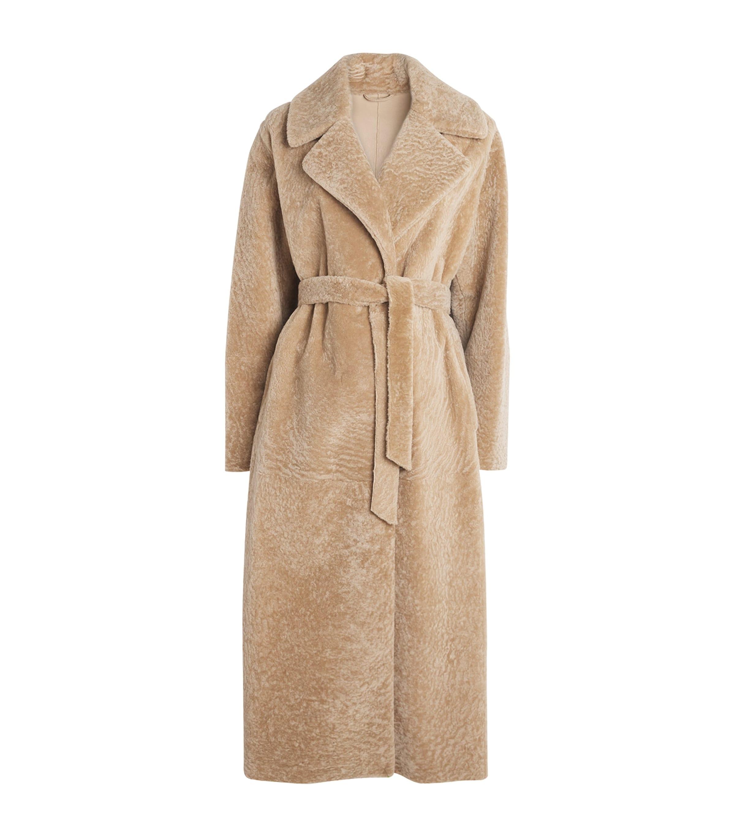 Eleventy Shearling Long Trench Coat by ELEVENTY