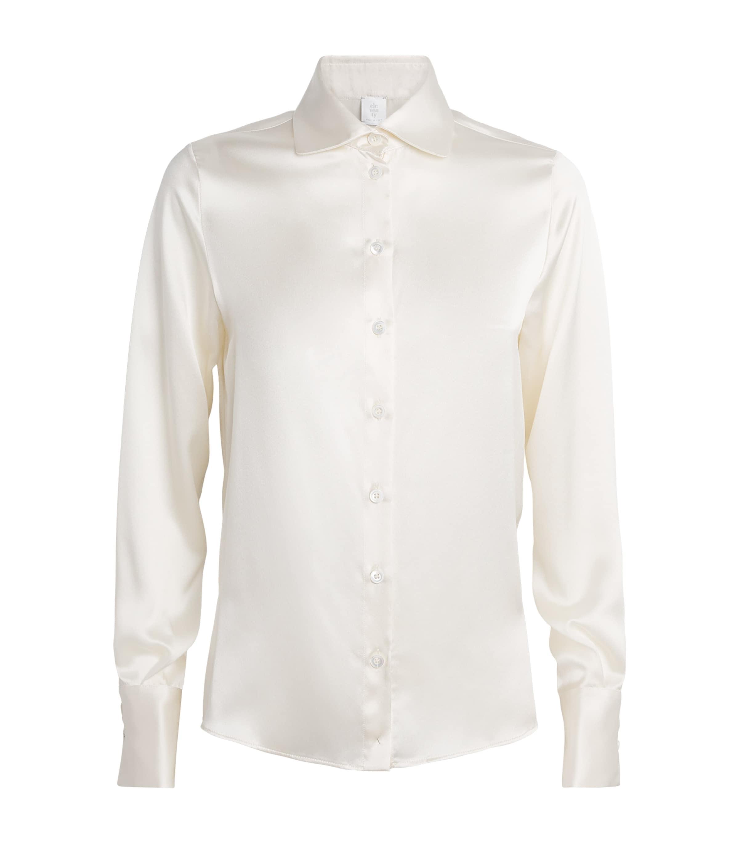 Eleventy Silk Long-Sleeve Shirt by ELEVENTY