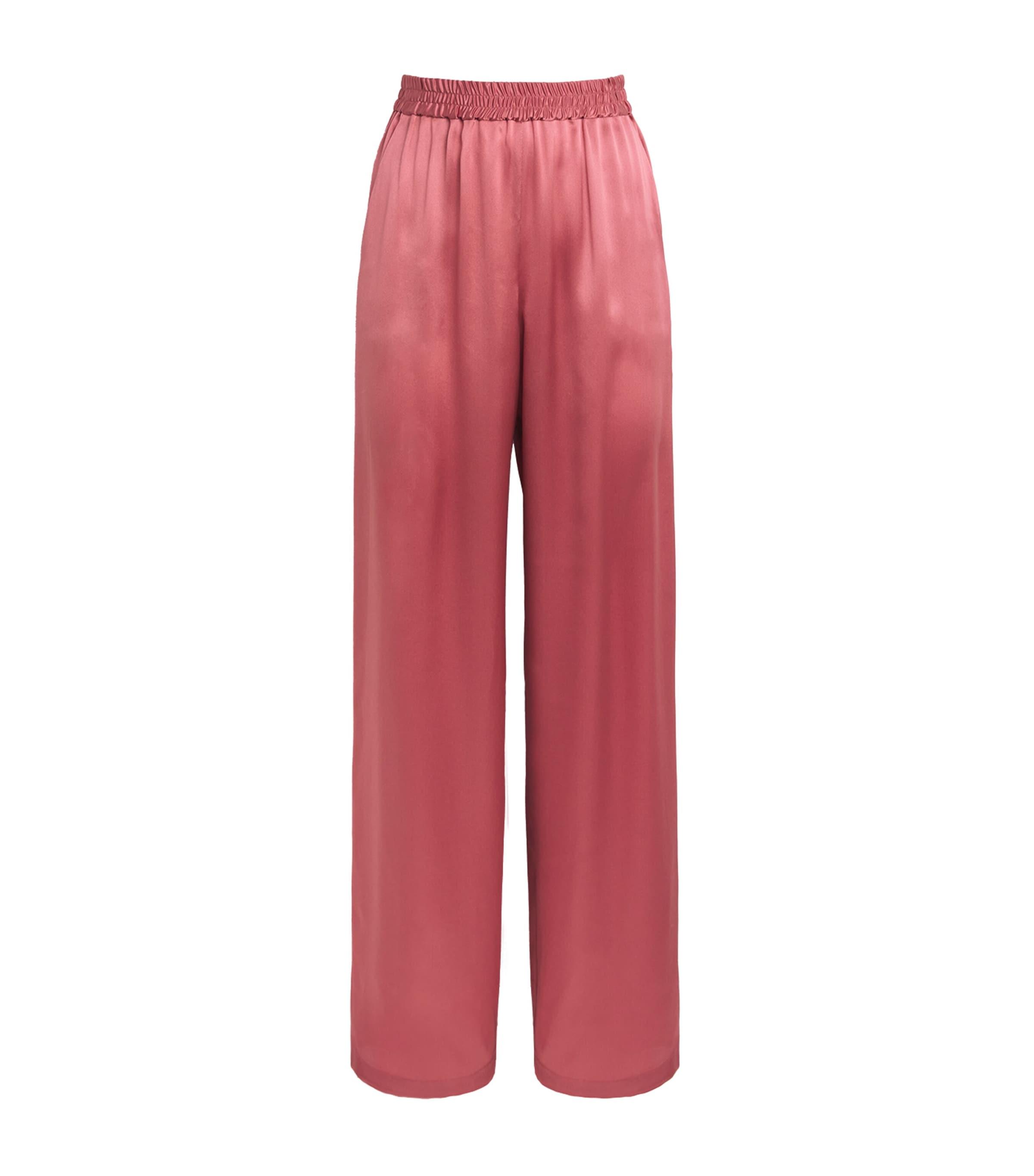 Eleventy Silk Wide-Leg Trousers by ELEVENTY
