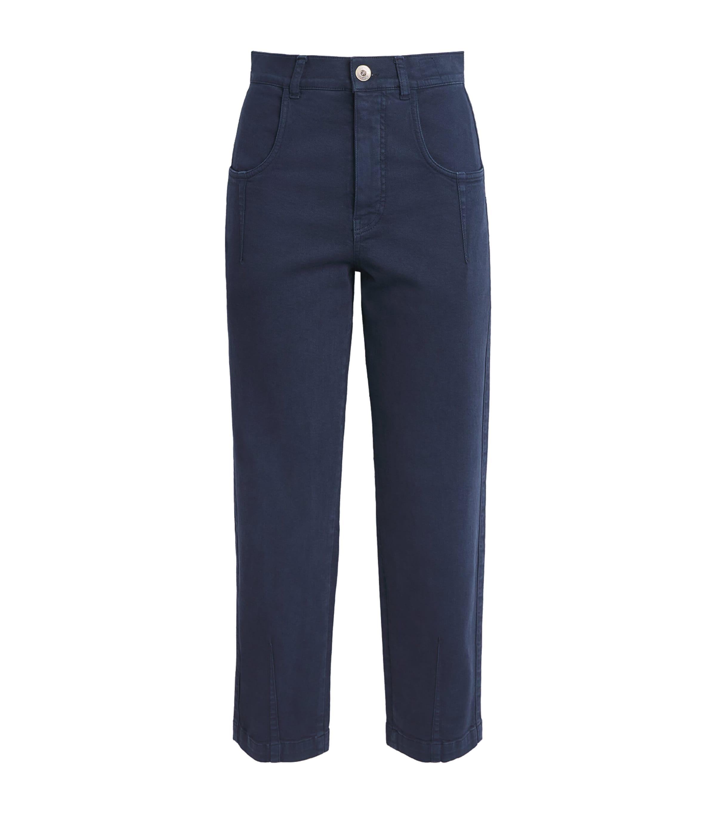 Eleventy Stretch-Denim Cropped Trousers by ELEVENTY