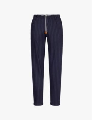 Pin-striped stretch-wool and cashmere-blend trousers by ELEVENTY