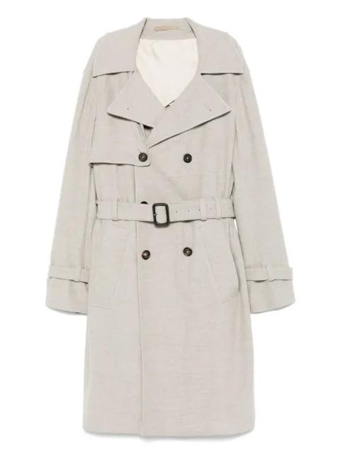 belted double-breasted trench coat by ELEVENTY