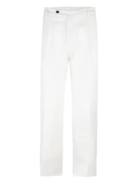 button-fastening cotton-blend trousers by ELEVENTY
