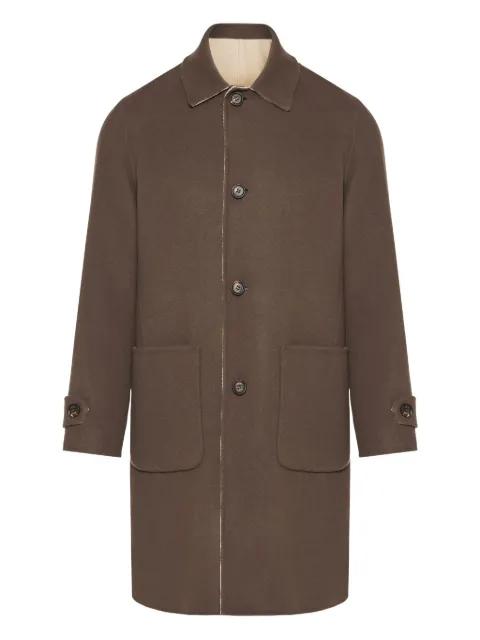 button pocket reversible coat by ELEVENTY