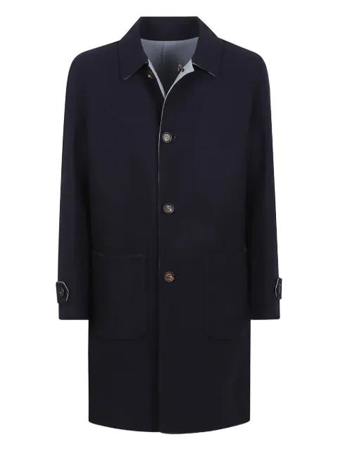 buttoned patch-pocket coat by ELEVENTY