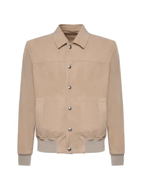 buttoned suede jacket by ELEVENTY