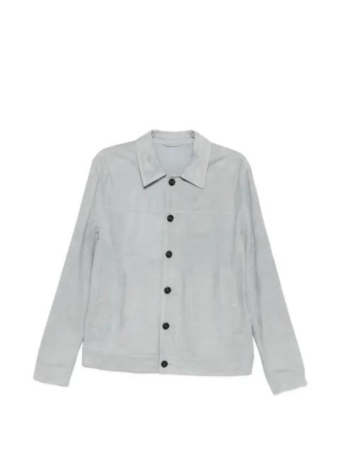 buttoned suede jacket by ELEVENTY