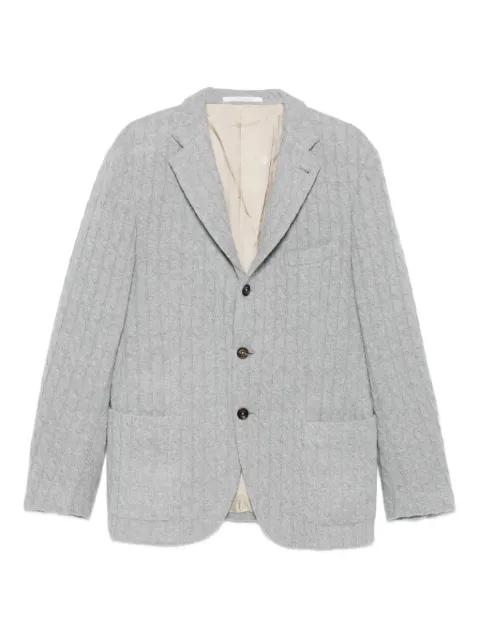 cable-knit button-fastening blazer by ELEVENTY