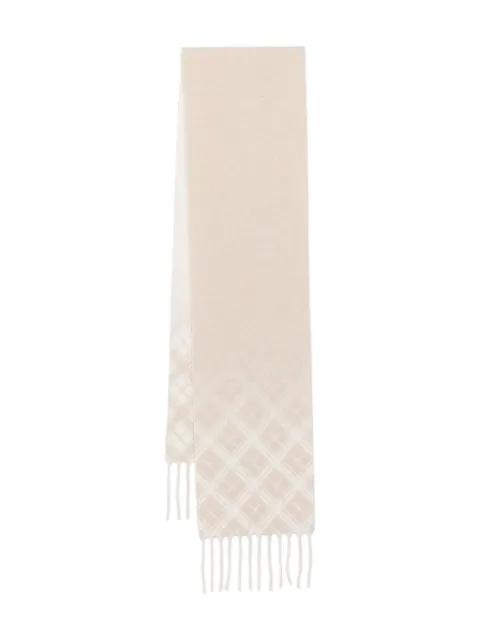 chequered fringed scarf by ELEVENTY