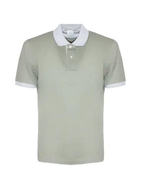 contrast-trim short-sleeve polo shirt by ELEVENTY
