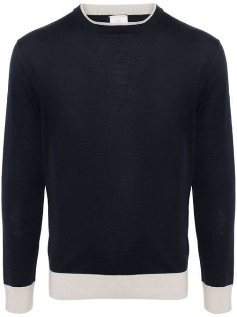 contrasting crew-neck jumper by ELEVENTY