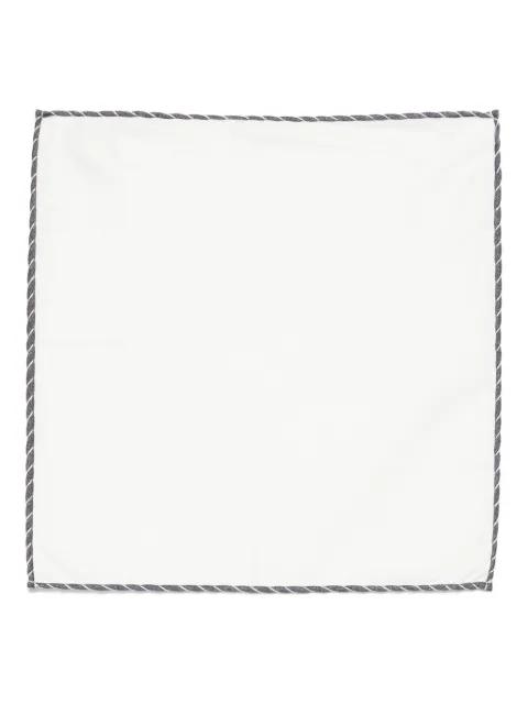 contrasting-trim pocket square by ELEVENTY