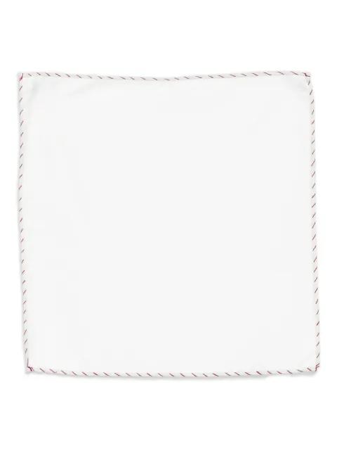 cotton contrast-trim pocket square by ELEVENTY