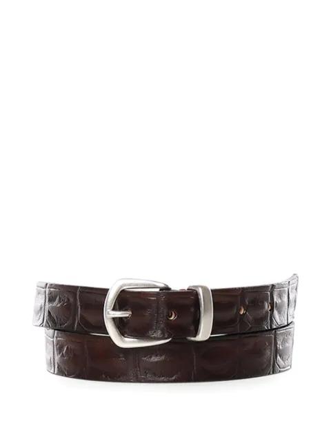 crocodile-effect buckle belt by ELEVENTY