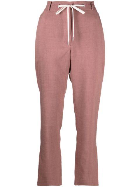 drawstring chambray trousers by ELEVENTY