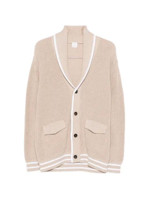 flap-pockets striped cardigan by ELEVENTY