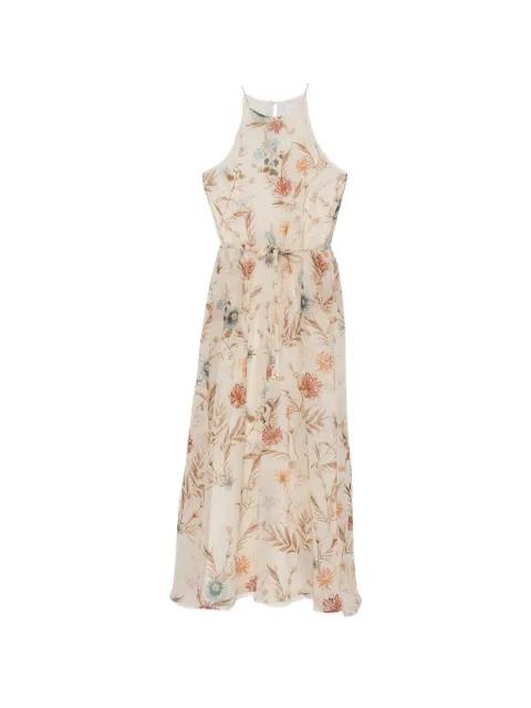 floral-print tie-waist maxi dress by ELEVENTY