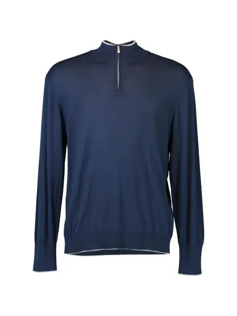 half-zip long-sleeve sweater by ELEVENTY
