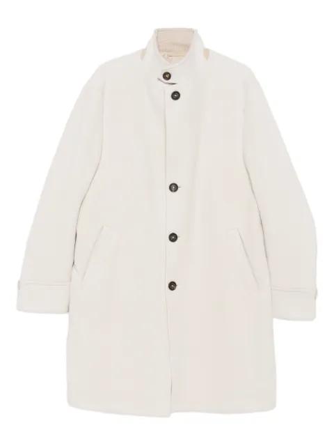 high-neck buttoned coat by ELEVENTY