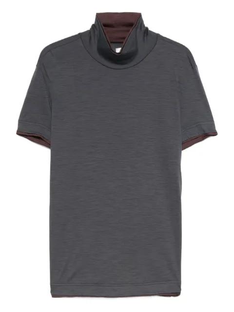 high-neck short-sleeve top by ELEVENTY