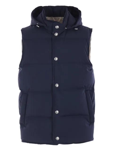 hoodied buttoned gilet by ELEVENTY