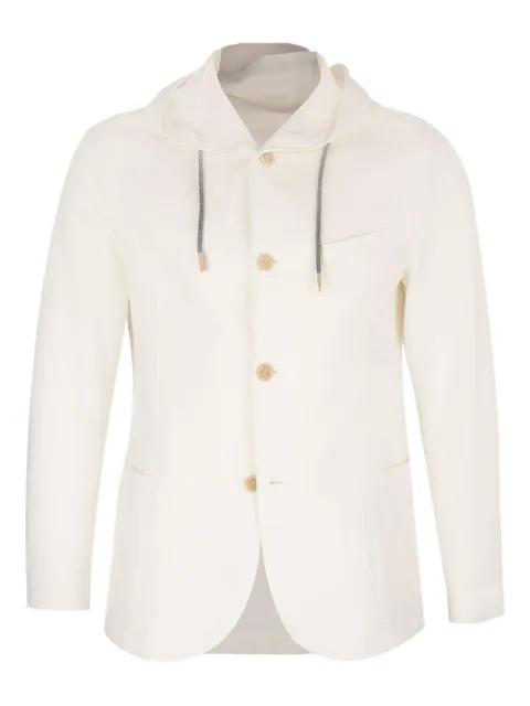 hoodied buttoned jacket by ELEVENTY