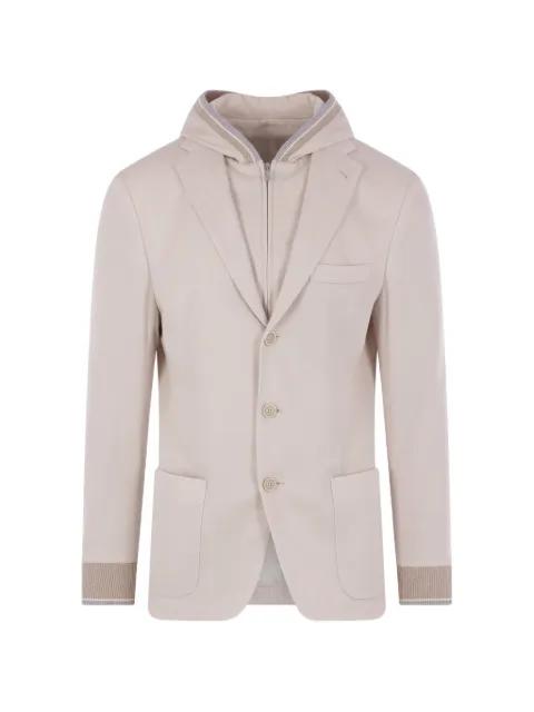 hoodied cotton blazer by ELEVENTY