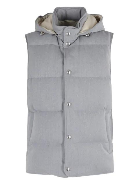 hoodied quilted gilet by ELEVENTY