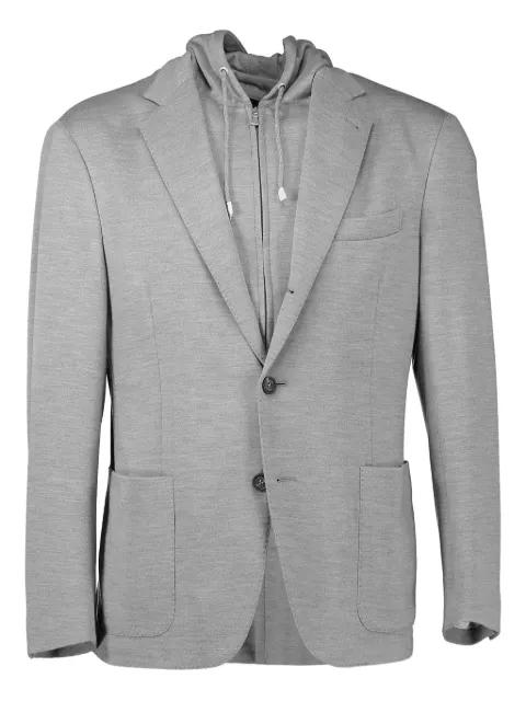hoodied single-breast blazer by ELEVENTY