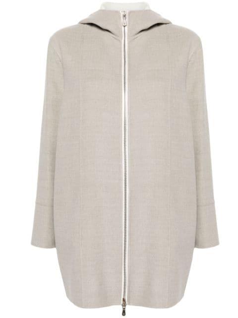 hoodied wool jacket by ELEVENTY