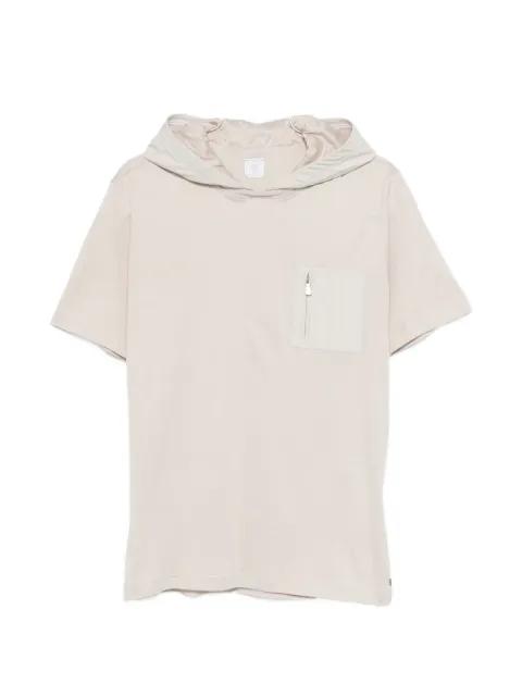 hoodied zipped-pocket T-shirt by ELEVENTY