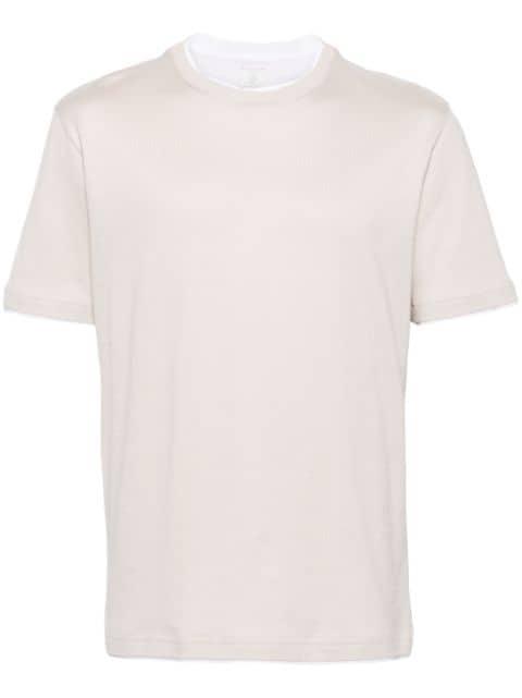 layered cotton T-shirt by ELEVENTY