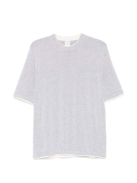 layered-detail T-shirt by ELEVENTY