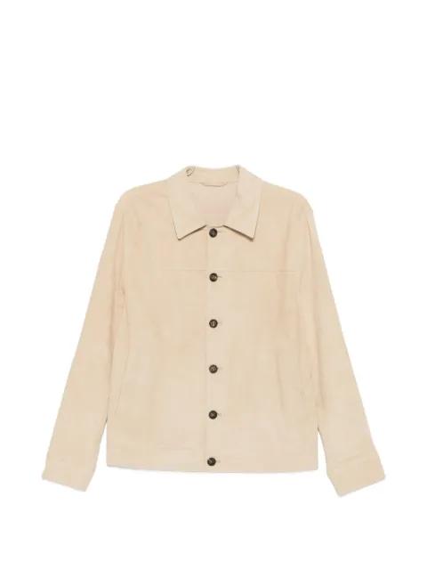 leather shirt jacket by ELEVENTY