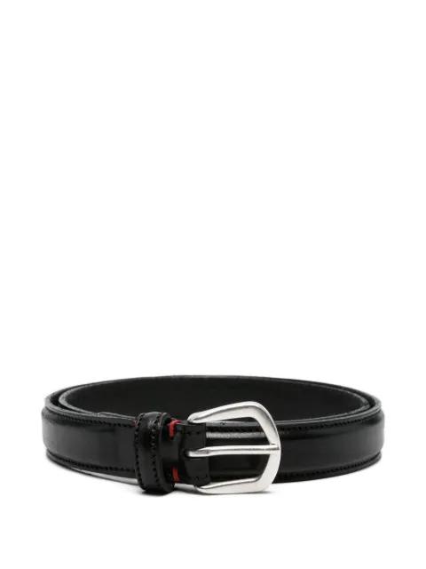 leather stitch-detail belt by ELEVENTY