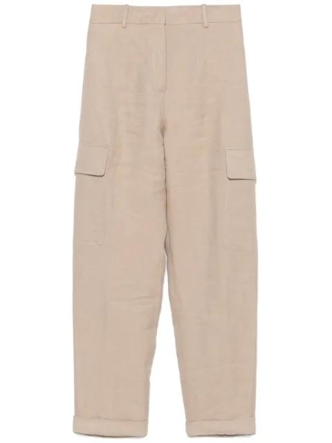 linen cargo trousers by ELEVENTY