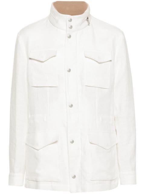 linen field jacket by ELEVENTY