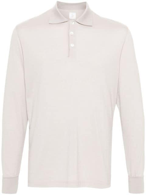 long-sleeve jersey polo shirt by ELEVENTY