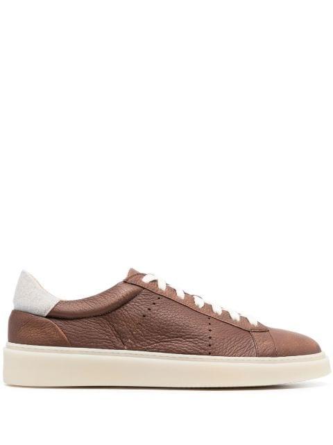 low-top leather sneakers by ELEVENTY