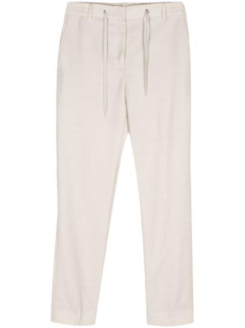 lurex chambray slim trousers by ELEVENTY