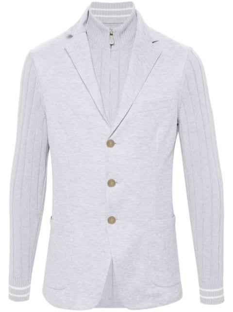 mélange-effect panelled blazer by ELEVENTY