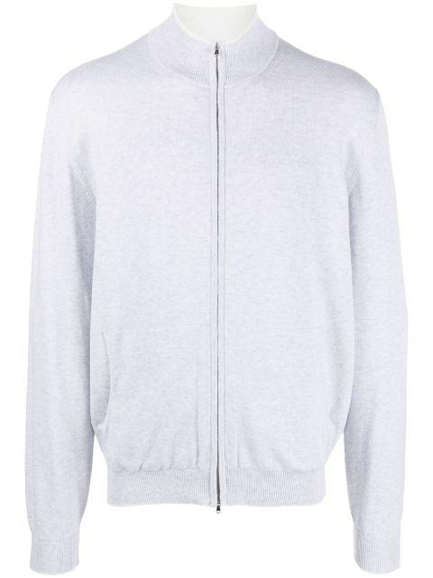 mélange-effect slogan-print cardigan by ELEVENTY