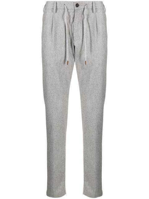 mélange-effect tapered trousers by ELEVENTY