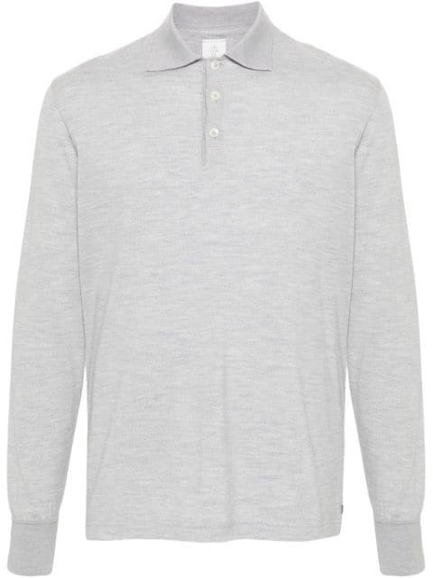 mélange long-sleeve polo shirt by ELEVENTY