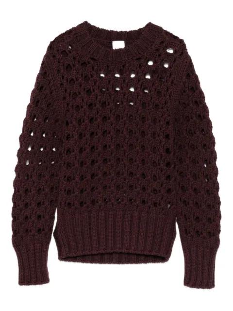 open-knit crew-neck sweater by ELEVENTY