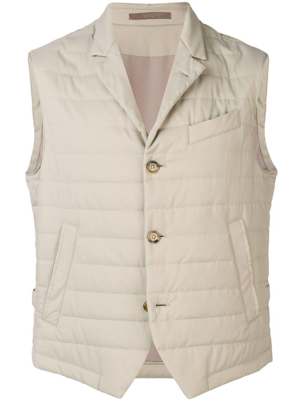 padded fitted gilet by ELEVENTY
