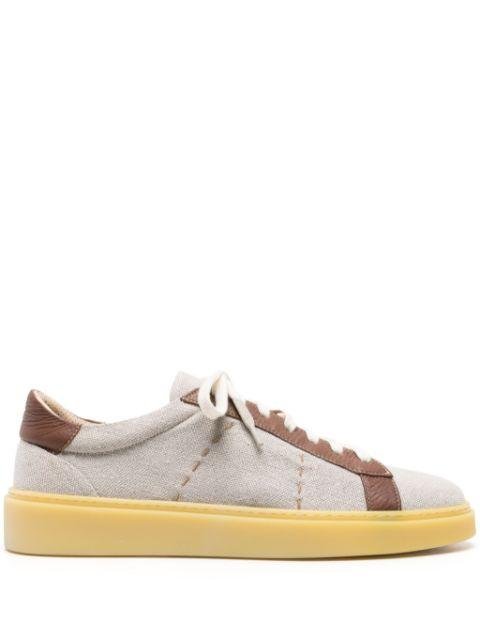 panelled canvas sneakers by ELEVENTY