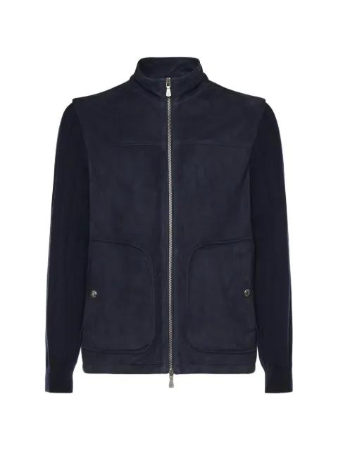panelled zip-fastening jacket by ELEVENTY