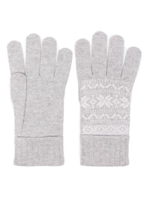 patterned-intarsia gloves by ELEVENTY